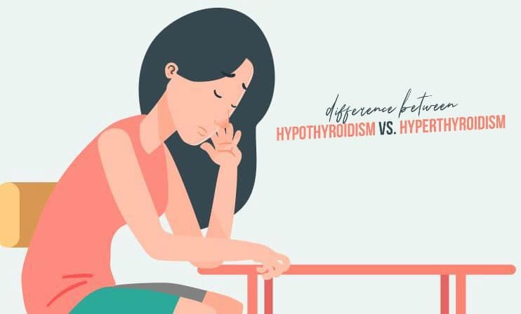 The differences between Hypothyroidism & Hyperthyroidism
