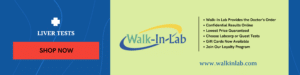 liver tests, show now, walk-in lab banner