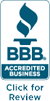 BBB Accredited, Click for Review